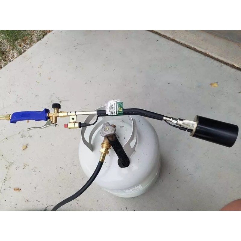 Greenwood Propane Torch with Push Button Igniter for Driveway Weed