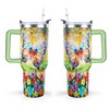 omezin 40 Oz Butterfly Theme Tumbler With Handle With Lid
