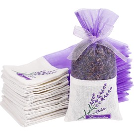 BESPORTBLE 20pcs Gauze Lavender Bags Natural Flavorance Pouch Small Item Storage Bag Empty Sachets Bag for Home Wardrobe/Car