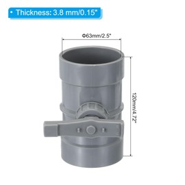 PATIKIL 2.5" HVAC Duct Manual Volume Damper, PP Adjustment Flame Retardant Airflow Backdraft Damper Control for HVAC Air Balancing System, Dark Grey