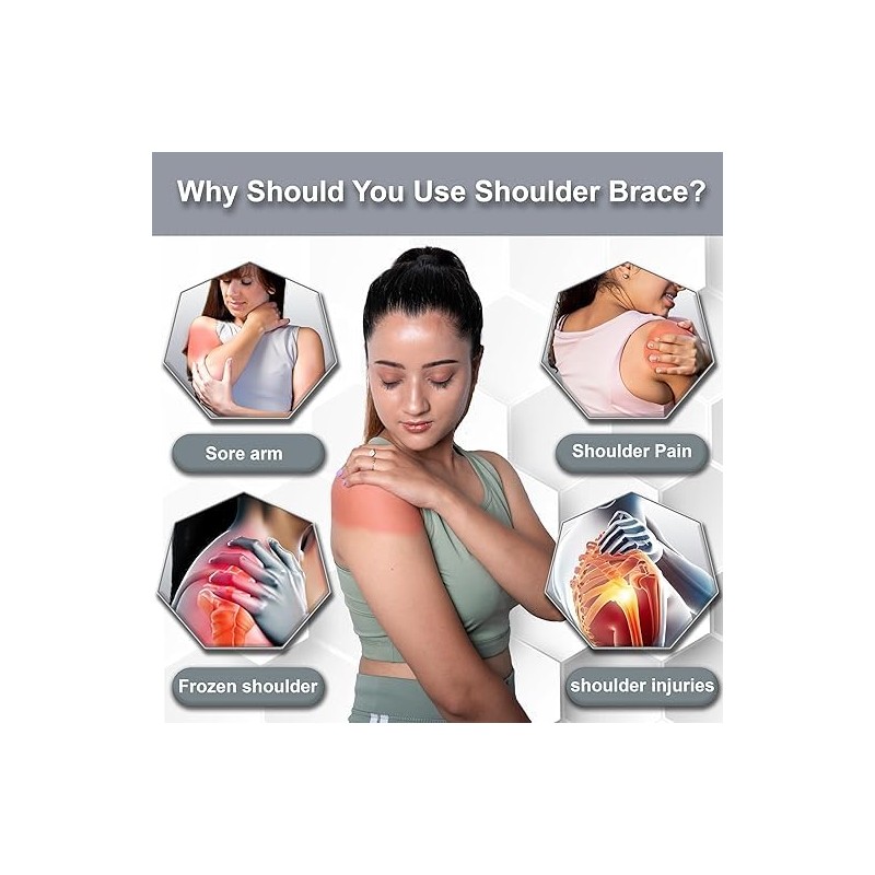 Black Elastic Strap Shoulder Support for Clavicle Collar Bone Dislocation