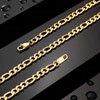 MOWOM Gold Color Cuban Link Chain Necklace Water Resistant Mens