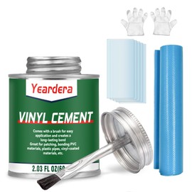 Vinyl Cement, High Strength Vinyl Glue, Waterproof PVC Cement, High Strength Pool Patch Repair Kit Underwater for a Variety of Inflatables, Pool Liners, Tarps, Hot Tubs, Air Mattresses(2.03oz)