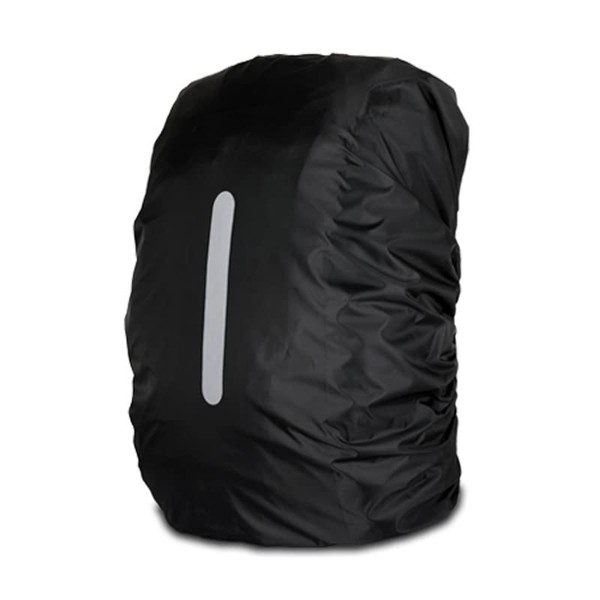 ALLVD Backpack Cover, Rain Cover, Strong Waterproof, High Durability, Reflective Tape, Rain Protection, Wind Prevention, Night Safety, Theft Prevention, Outdoor, Work Commute, Rainy Season, Waterproof Cover, Black