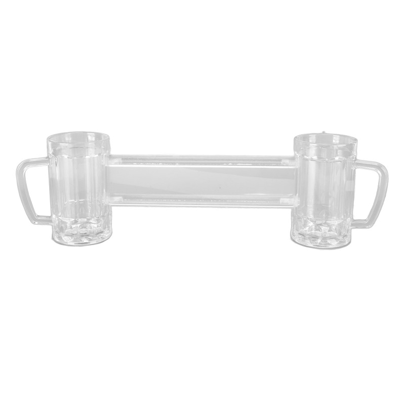 430ml Beer Mug Double Conjoined Beer Glass Drop Resistant Acrylic