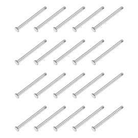 PATIKIL 4 x 50 Mm Single Hole Clevis Pins, 20 Pcs 304 Stainless Steel Flat Head Pin for Hitch Pin Lock Link Hinge Systems, Silver