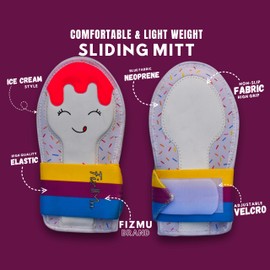 FizMu Baseball Sliding Mitt-Sliding Mitt for Baseball and Softball-Protective Glove for Right or Left Hand-Sliding Mitt for Youth and Adult-Sliding Mitt Baseball for Base Running (Icecream Style)