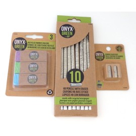 Recyced and Sustainable Materials Penicls Pencil Sharpener and Erasers