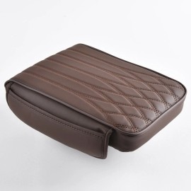 Unbranded Universal Car Armrest Cushion Cover Auto Center Console Box Pad Mat with Pocket
