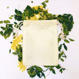 (12x20 inches) Cotton Bags, Reusable Produce Muslin Bags – Premium Quality Recyclable Fabric, Multipurpose Drawstring Storage Pouch for Everyday Use (Pack Of 25)