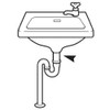 SANEI 【Connection Straight Pipe Between Drain Valve and U-Pipe】Single Flange