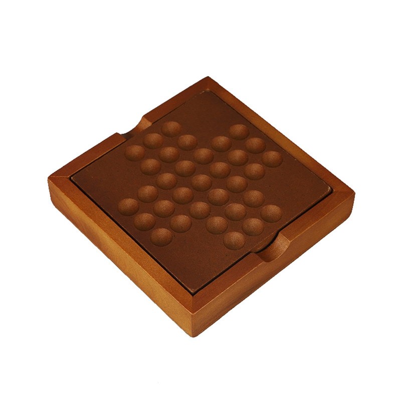 Oshhni Wooden Solitaire Board Game, Educational Family Game, Chess Mind