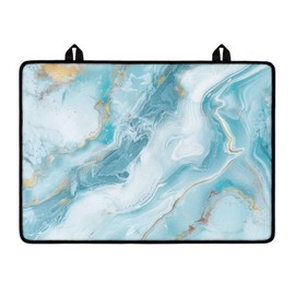 Txsniver Electric Stove Top Cover Flat Top Stove Cover Mat Multipurpose Induction Cooktop Protector Cover for Glass Ceramic Stove Top, 29 x 21 Inch, Blue White Marble