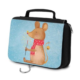 Mr. & Mrs. Panda Kulturbeutel Maus Weihnachten - Geschenk, Weihnachtsgruß, Advent, Kulturtasche, Damen, Nikolaus, Herren, Schminktasche,