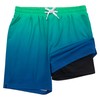 Rokka&Rolla Men's Swim Trunks with Compression Liner 7" Stretch Quick