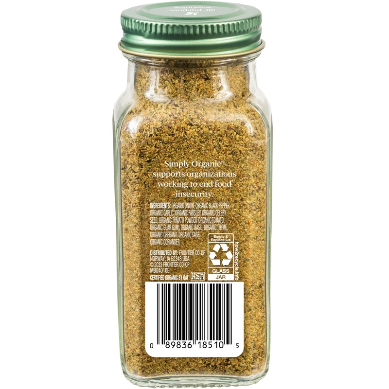 Simply Organic All-Purpose Seasoning Blend, 2.08 Ounce Jar, Great on