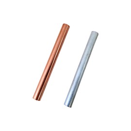 HWYEE 2PCS 99.995% Pure Copper Zinc Rods 3/8"(10mm) Dia 4"(102mm) Length Solid Bar Bare Copper Cu Zinc Metal Rod for School Scientific Hobbies DIY Craft （2PCS,10 * 102mm）