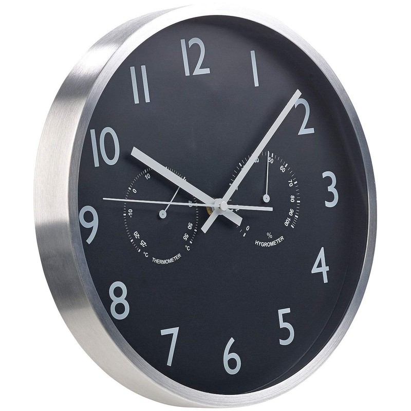 St. Leonhard Radio-Controlled Clocks: 3-in-1 Radio Wall Clock with Thermometer