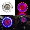 Motorcycle LED Headlight Projector Lens Dual Angel Devil Eye Head
