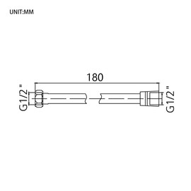 GRIFEMA G852-18 PVC Smooth Shower Hose 1.8m, Replacement Shower Pipe with Brass Connections, Flexible Anti-Twist, Silver