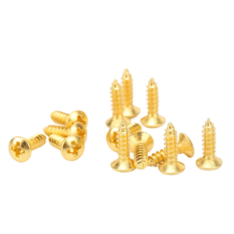 100PCS Guitar Pickguard Screws Metal Guard Plate Mounting Screw Electric