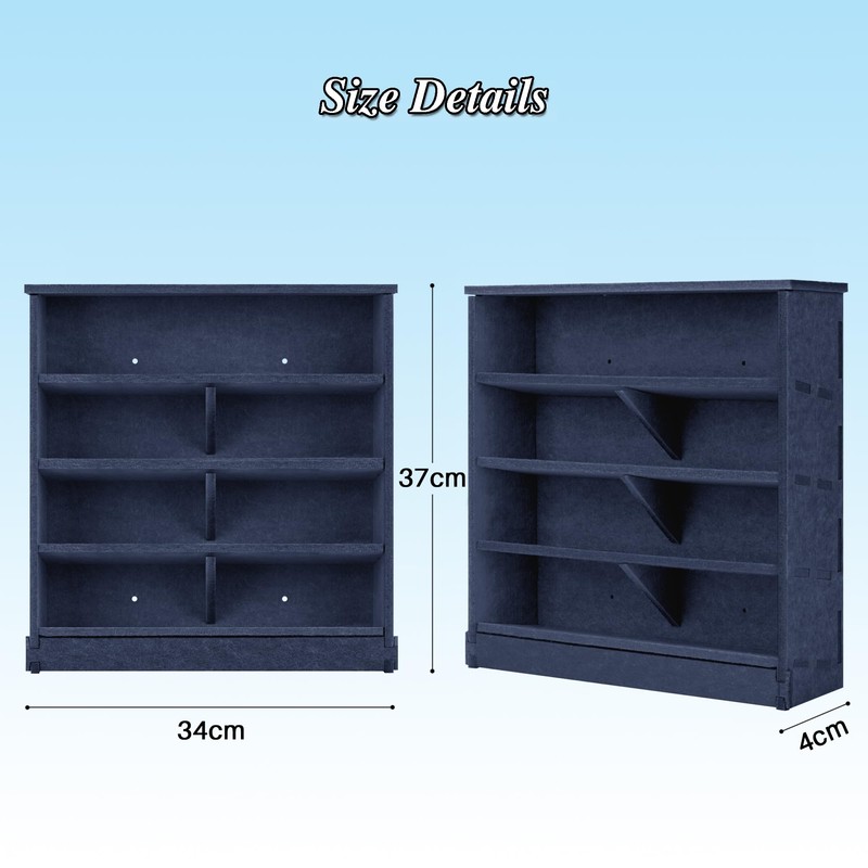 Felt Monster Trucks Display Case, Wall-Mounted Display Case Fit for