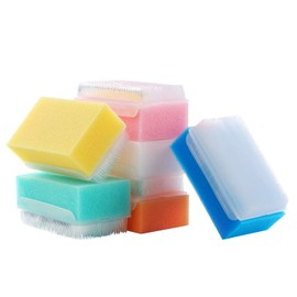 Baby Bath Time Sponge Brush- Body, Hair, and Scalp Cleaning - Gentle on Infant, Toddler Sensitive Skin - Great Sensory Feel. (6 Pcs)