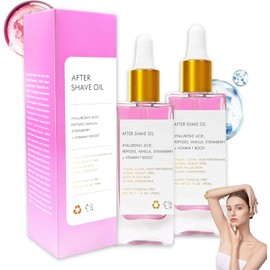 2PCS Soft Serve After Shave Oil, Aceite de Fresa para Después del Afeitado, Extracto Natural, Sabor a Fresa de Larga Duración, Rápida Absorción, Adecuado para Pieles Sensibles, Unisexo