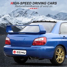 cciyu Rear Roof Window Spoiler Wing Roof Top Shark Fin Spoiler Fits for 2002-2007 for Subaru Impreza Rear Bumper Chassis Spoiler Shark Fin Wing,Glossy Black