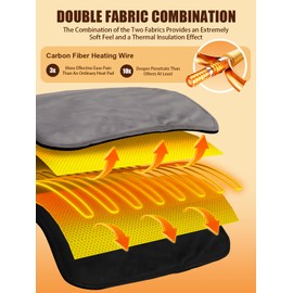 12V Auto Heizdecke mit 4 Heiz und 4 Timer Einstellungen 31x61cm tragbare Mini Reiseheizdecke zur Linderung von Rücken- Nacken- Schulter- und Bauchschmerzen für Auto SUV MPV