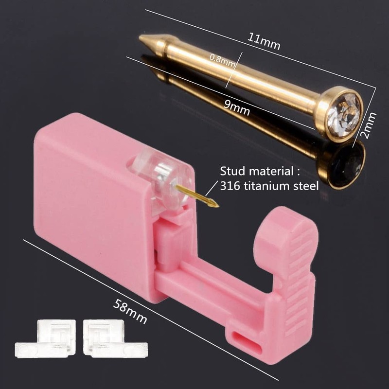 Vessantara 4 Pack Nose Piercing Kit-Disposable Self Nose Piercing Gun