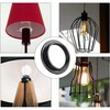 6 Pack Black Lampshade Reducer Ring, E27 Lamp Shade Adaptor