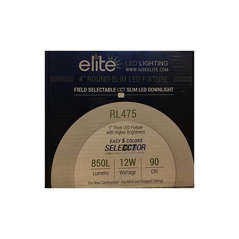 RL475-850L-DIMTR-120-27K/30K/35K/40K/50K-90-WH 4" INCH CANLESS