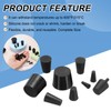 uxcell 12 Pcs Silicone Rubber Tapered Plug, 10mm to 15mm