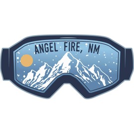 Angel Fire New Mexico Ski Adventures Souvenir Approximately 5 x 2.5-Inch Fridge Magnet Goggle Design