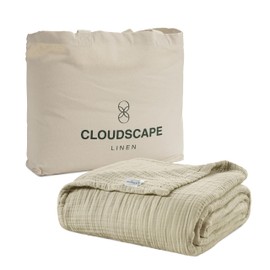 XtraLarge 8 Layer Muslin Blanket Queen Size - 92 x 92 Inches, Beige Gauze Blanket Queen | 100% Luxury Cotton Blanket Queen | Lightweight, Breathable, Cooling Soft Blanket for All Season - Fog Blankets