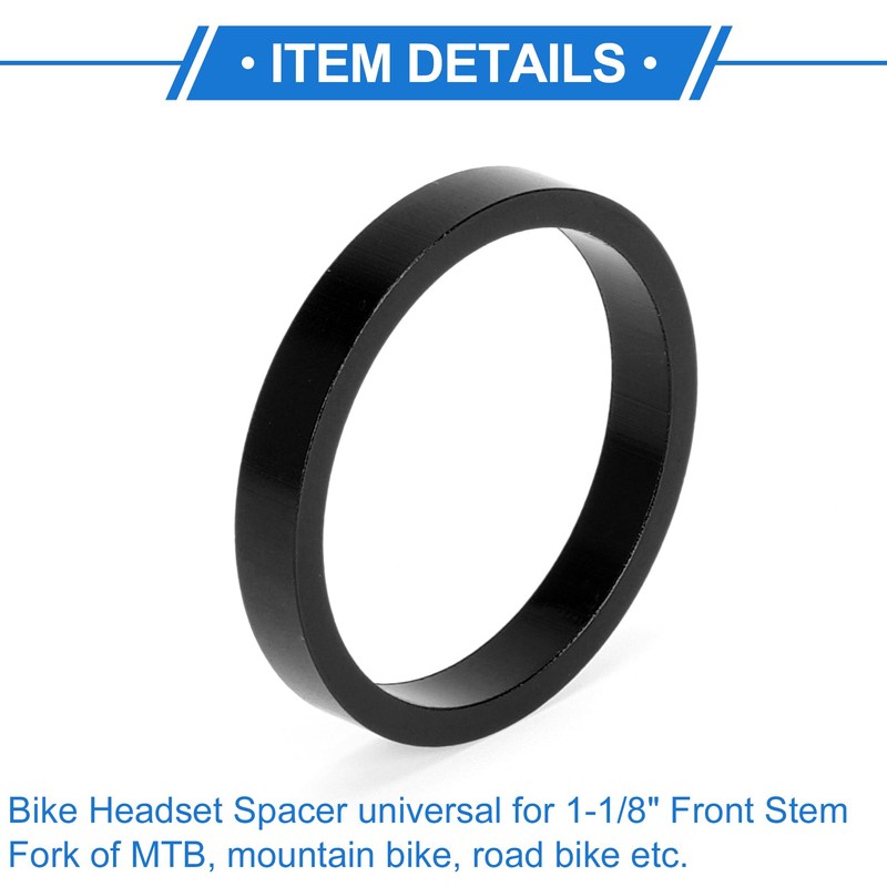 VekAuto Bicycle Headset Spacer, 5 mm MTB Bicycle Headset Stem