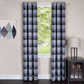 Achim Home Furnishing Harvard Grommet Window Curtain Panel, 42" W x 63" L, Blue