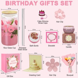 AiHeart 16th Birthday Gifts for Girl,Sweet 16 Gifts for Girl,Happy 16th Birthday Gifts,16th Birthday Decorations for Girl,2009 Unique Birthday Gifts Set,16th Birthday Gifts for Niece Sisters