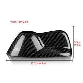 AIRSPEED Shark Fin Antenna Cover Carbon Fiber Car Radio Signal With Adhesive Base for Mini Cooper R55 2007-2014, R56 2006-2013, Style B (Black)