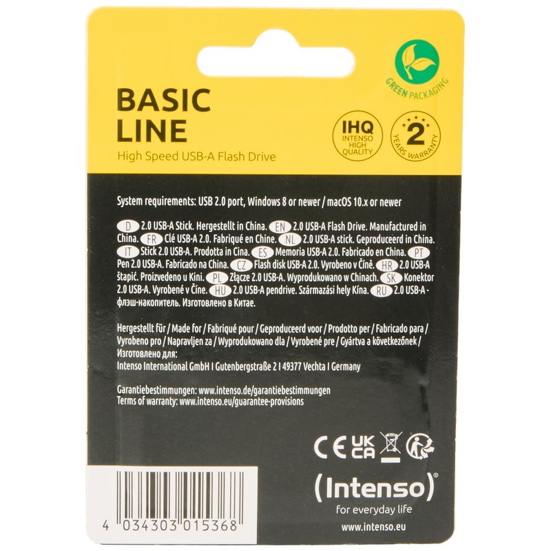USB Flash Drive – 16 GB Intenso Basic Line Blister