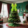 Gejoy Christmas Tree Topper Bow Large Lime Green Plush Furry