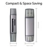 USB-C and USB SD Card Reader, 2-in-1 Aluminum Alloy Memory