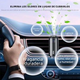 Difusor de Aromas para Carro,Difusores de Coche para Aceites Esenciales,con Tres Sabores,Arranque y Parada Inteligente ARM,2 Modos,Difusor para Auto,Apto Descomponer Olores a Humedad en Coche(Negro)