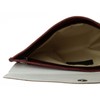Girly Handbags Italian Suede Envelope Clutch Bag, Metallic Burgundy