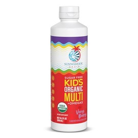 Organic Liquid Kids Multivitamin + Omega-3s, Liposomal Absorption, Immune, Brain & Eye Support, USDA Organic, Sugar-Free, Non-GMO Kids Daily Health Fo