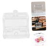 WOONEKY 2pcs Cotton Bud Ball Holder Acrylic Box Sealing Lid