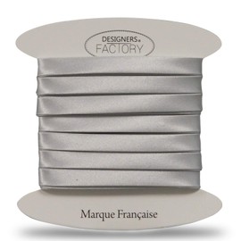 Beautiful Satin Bias Binding - Satin Bias Binding Ideal for Refined Finishes Both on the Outside of Your Creations and for Covering Your Seams. (By 10 Metres, Silver)