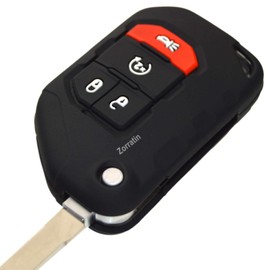 Silicone Remote Key Fob Case Covers Protectors for Jeep Wrangler JL JLU Rubicon Wagoneer Gladiator JT Flip/Fold Control