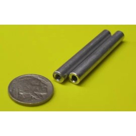 Basic Aluminum Spacer, NO. 4 Screw, 1/4" OD x .115" ID x 2" Length, 6 pcs